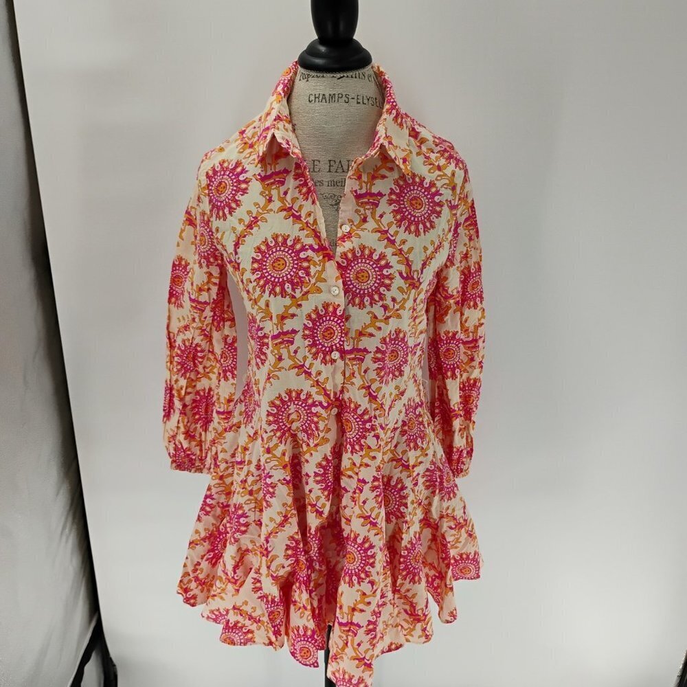 ZARA DRESS WITH LONG SLEEVES IN THREE COLORS WITH BUTTONS AND SHOT GREAT - Picture 10 of 15